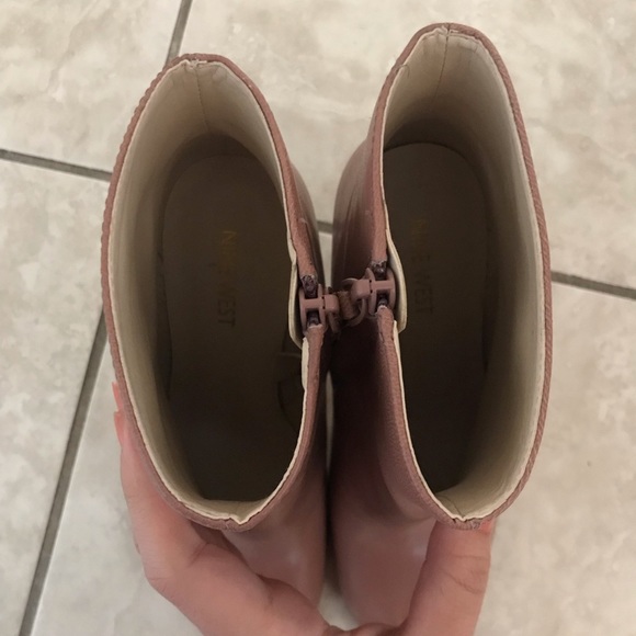 Leather Nine West Peep Toe Booties - Picture 8 of 8